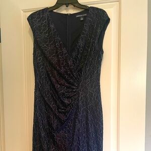 Navy & Silver Sparkle Lace Dress – American Living, Size 10